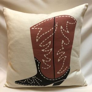 Cowboy boot pillow